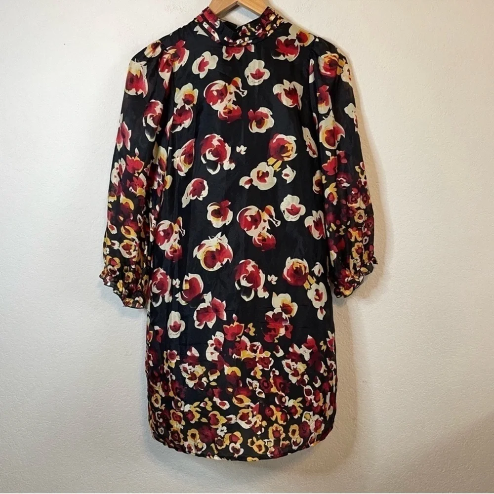 Aryn K Black Floral Mini Dress - Picture 3 of 16